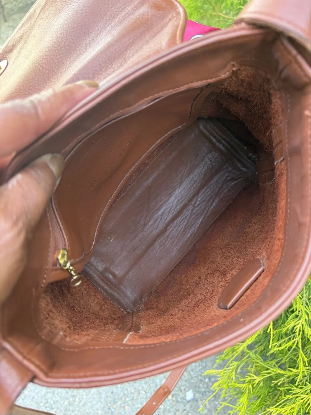 Vintage Coach SoHo Handle Bag 9951 British Tan with Scarf